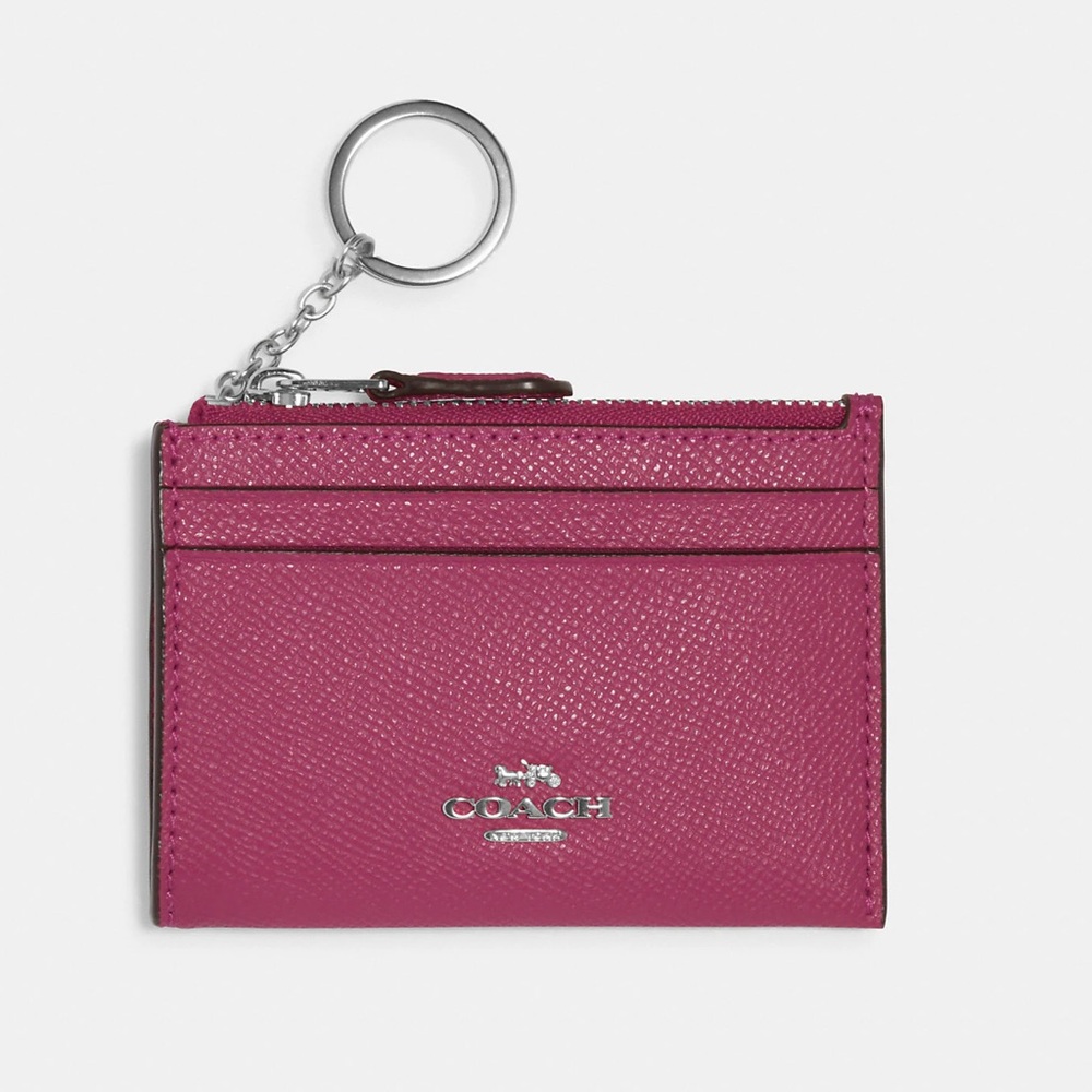 Coach Wallet Card Holder Burgundy Raspberry NWT